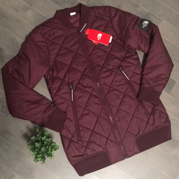 The North Face Jester Puffer Maroon Bomber Jacket - Picture 3 of 7